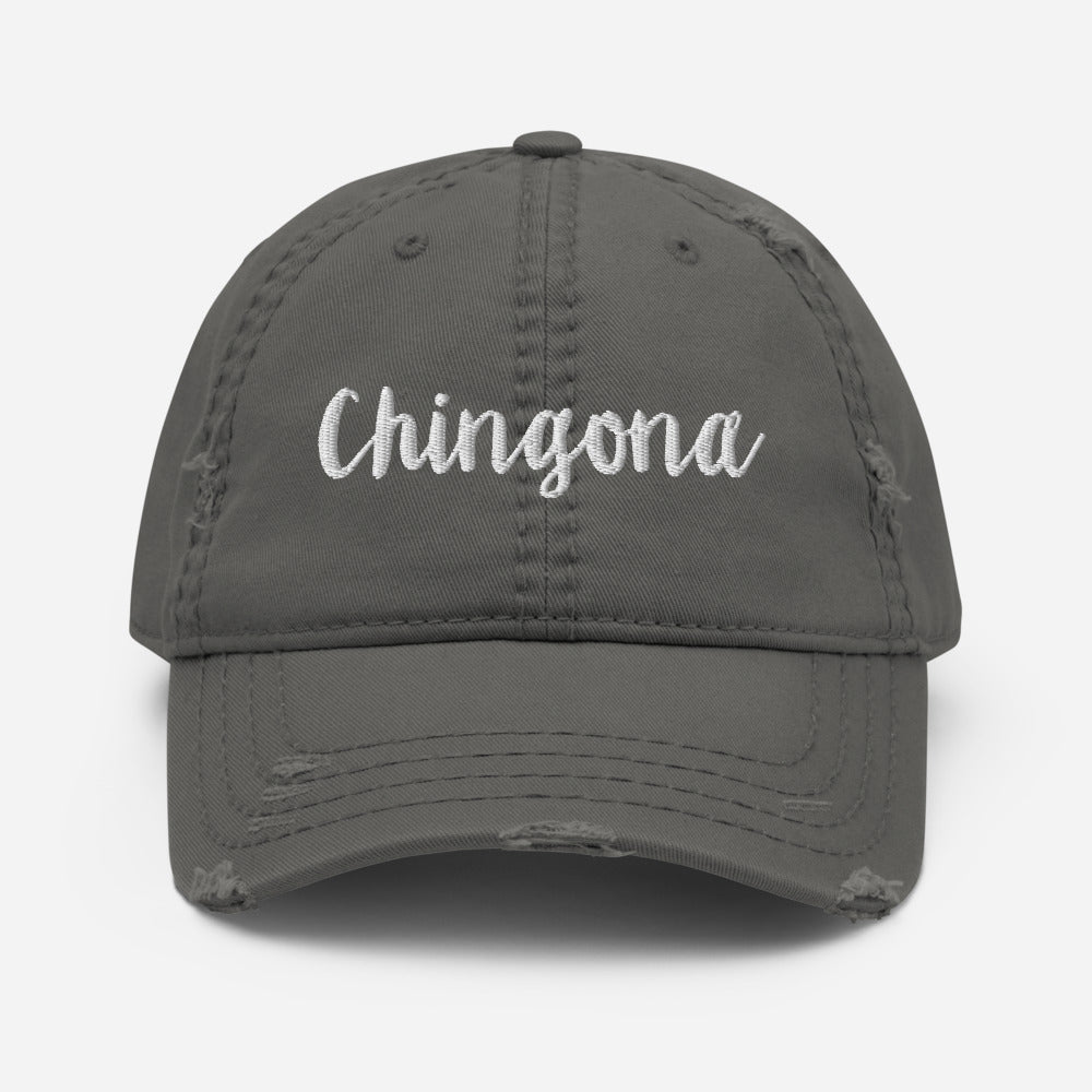 Distressed Chingona Hat